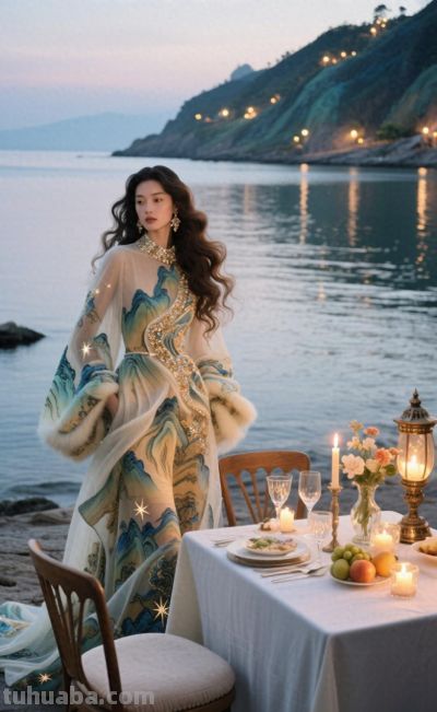 模特身穿带有渐变图案面料的服装，手绘风格与照相写实主义结合 - 今日头条