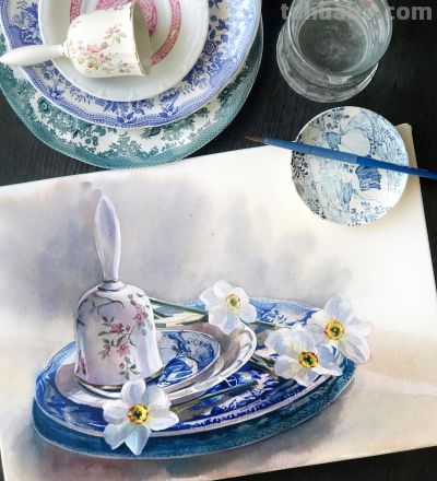 玻璃的质感，细腻的光影，这水彩好美啊！ - 图画吧TUHUABA