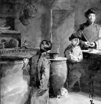 融合水彩技法的写实水墨画,夏葆元、林旭东的连环画,全国二等奖 - 今日头条 融合水彩技法的写实水墨画,夏葆元、林旭东的连环画,全国二等奖 - 图画吧TUHUABA