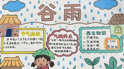手抄报《谷雨》｜烟台中小学生“才艺秀”作品选登 - 今日头条
