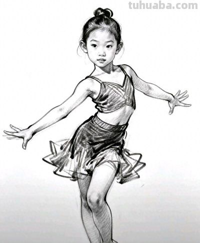素描：舞动的小女孩 - 今日头条