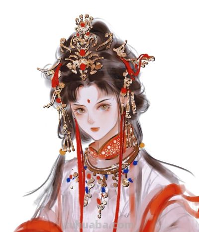 水彩晕染的古风群像，每一位都像从仙侠话本里走出来 - 图画吧TUHUABA