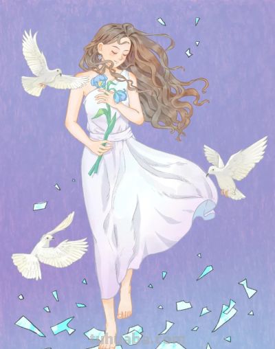 治愈插画：水彩的通透感，童话的氛围感，把 “美” 和 “治愈” 拉满 - 图画吧TUHUABA