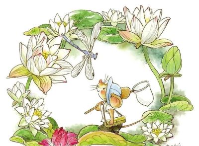 日本插画师Makiko Inatome的一组温柔治愈的水彩童话插画 - 图画吧TUHUABA