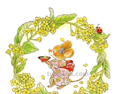 日本插画师Makiko Inatome的一组温柔治愈的水彩童话插画 - 图画吧TUHUABA