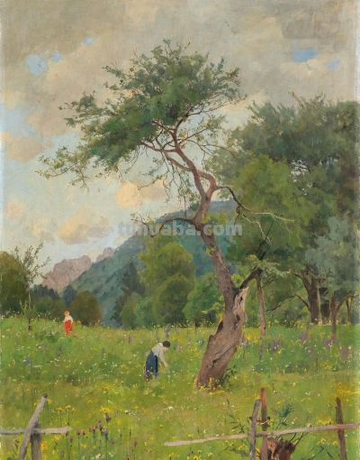 油画风景，奥地利风光 - 图画吧TUHUABA