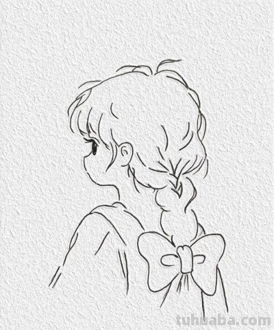 可爱的蝴蝶结女孩丨记忆治愈系简笔画分享 - 图画吧TUHUABA