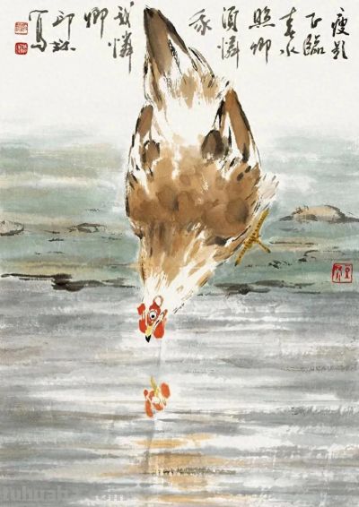 26幅萧朗大鸡图：简笔传神，雅俗共赏！ - 今日头条