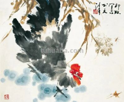 26幅萧朗大鸡图：简笔传神，雅俗共赏！ - 图画吧TUHUABA