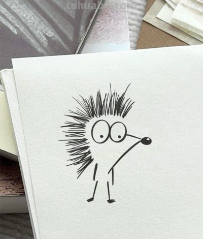 萌趣刺猬插画 可爱又逗趣丨每日简笔画分享 - 今日头条