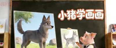 小猪学简笔画-狼 - 今日头条