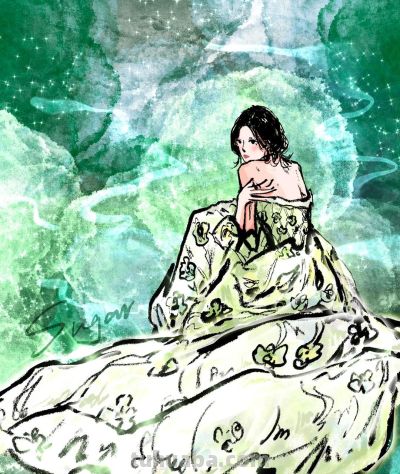 明星礼服插画版太绝了！仿佛把星河与童话穿在了身上 - 图画吧TUHUABA