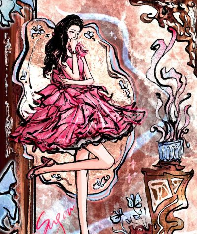 明星礼服插画版太绝了！仿佛把星河与童话穿在了身上 - 图画吧TUHUABA