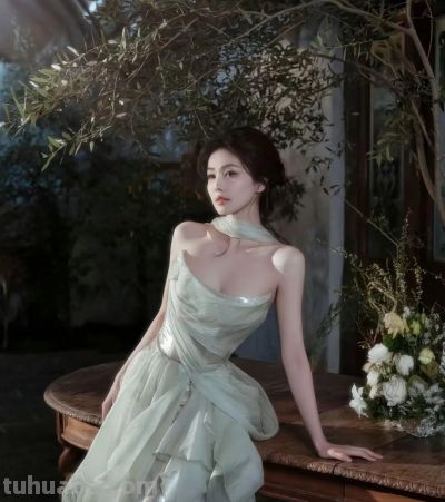 明星礼服插画版太绝了！仿佛把星河与童话穿在了身上 - 图画吧TUHUABA