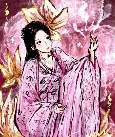 明星礼服插画版太绝了！仿佛把星河与童话穿在了身上 - 图画吧TUHUABA