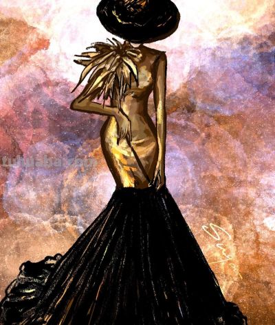 明星礼服遇上手绘笔触，次元壁破出绝美火花，高级感拉满！ - 图画吧TUHUABA