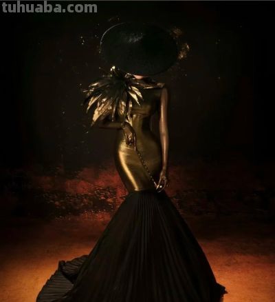 明星礼服遇上手绘笔触，次元壁破出绝美火花，高级感拉满！ - 图画吧TUHUABA