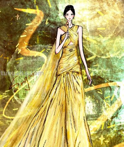 明星礼服的 “二次元打开方式”，每一幅都像从梦境里走出来的 - 图画吧TUHUABA