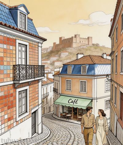 跟着插画去旅行—城堡下的老城 - 图画吧TUHUABA