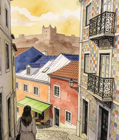 跟着插画去旅行—城堡下的老城 - 图画吧TUHUABA