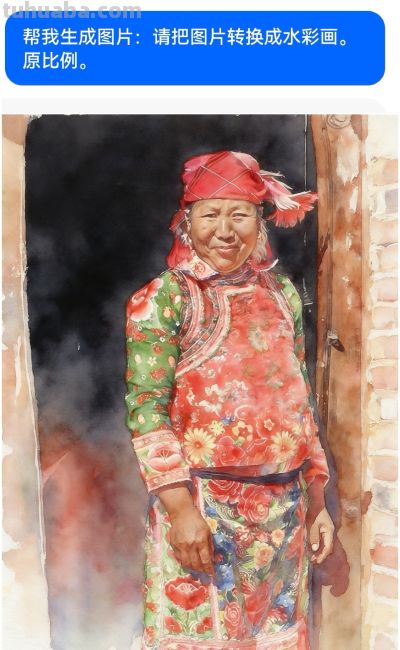 同一张图，用不同AI提示词竟能“画”出两种水彩 - 图画吧TUHUABA