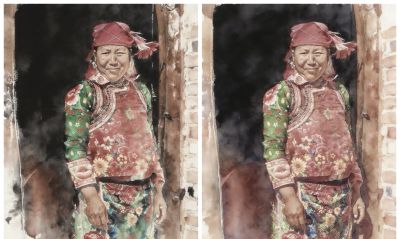 同一张图，用不同AI提示词竟能“画”出两种水彩 - 图画吧TUHUABA