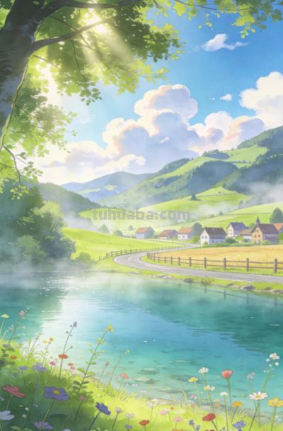 清新水彩风格，清凉夏日 - 图画吧TUHUABA