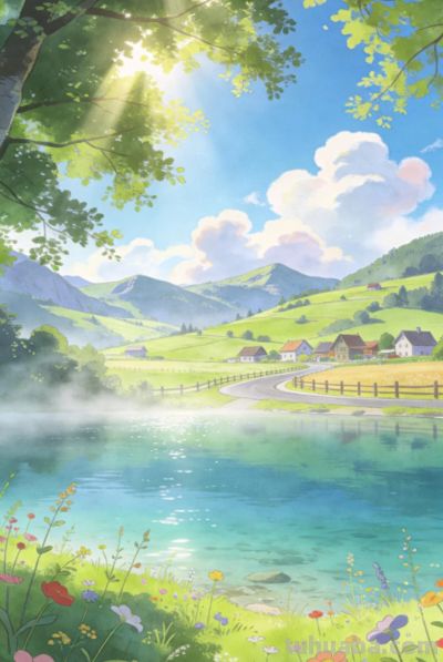 清新水彩风格，清凉夏日 - 图画吧TUHUABA