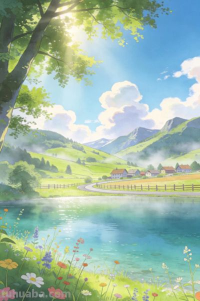 清新水彩风格，清凉夏日 - 图画吧TUHUABA