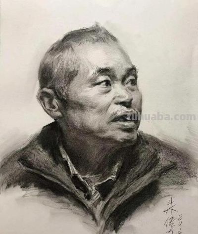 央美朱传奇素描头像作品专辑 - 图画吧TUHUABA