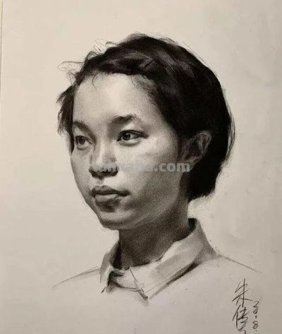 央美朱传奇素描头像作品专辑 - 图画吧TUHUABA