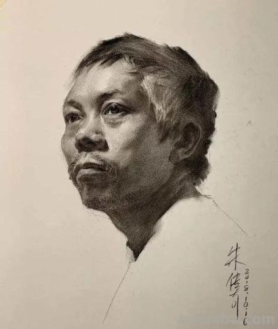 央美朱传奇素描头像作品专辑 - 图画吧TUHUABA