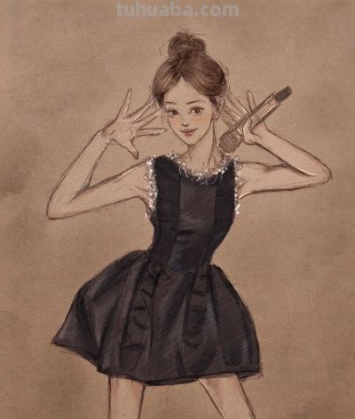 繁花与少女的水彩恋曲，每一笔都漾着心动的涟漪 - 图画吧TUHUABA