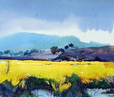 印度当代水彩画家萨杜·阿利育作品，在宁静中涌动着自然生命力 - 今日头条