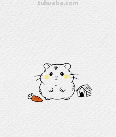简笔勾勒小仓鼠 呆萌灵动暖人心丨小艾爱画画分享 - 今日头条