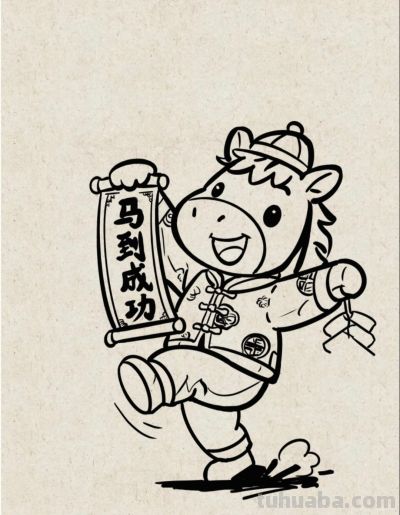 爆竹声中马到成功好运开丨花一简笔画马年好运图分享 - 今日头条 爆竹声中马到成功好运开丨花一简笔画马年好运图分享 - 图画吧TUHUABA