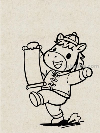 爆竹声中马到成功好运开丨花一简笔画马年好运图分享 - 今日头条 爆竹声中马到成功好运开丨花一简笔画马年好运图分享 - 图画吧TUHUABA