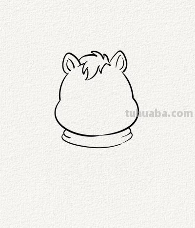 开心的马儿丨涂鸦简笔画分享 - 图画吧TUHUABA