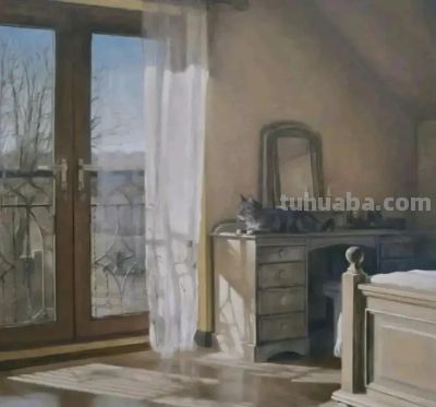 静谧之美｜当代画家戴尔·比斯兰油画作品欣赏 - 图画吧TUHUABA