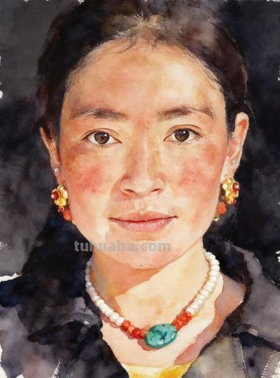 一张藏族肖像的水彩AI实验,让我看清了技术与艺术的边界 - 今日头条 一张藏族肖像的水彩AI实验,让我看清了技术与艺术的边界 - 图画吧TUHUABA