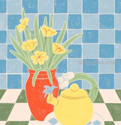 复古淡雅色调静物花卉｜澳大利亚插画师Lydia Ellen - 图画吧TUHUABA
