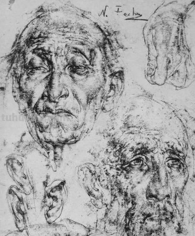 尼古拉·费欣素描作品 - 图画吧TUHUABA