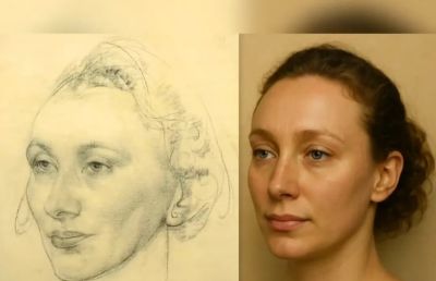 尼古拉·费欣素描作品 - 图画吧TUHUABA