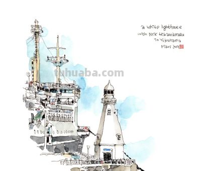 台湾速写艺术家mars钢笔淡彩作品 - 图画吧TUHUABA