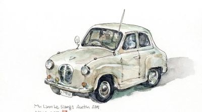 台湾速写艺术家mars钢笔淡彩作品 - 图画吧TUHUABA