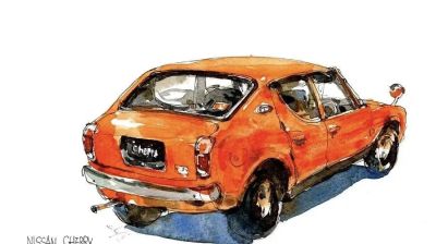 台湾速写艺术家mars钢笔淡彩作品 - 图画吧TUHUABA