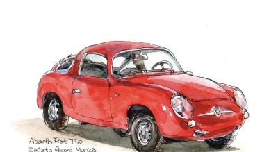 台湾速写艺术家mars钢笔淡彩作品 - 图画吧TUHUABA