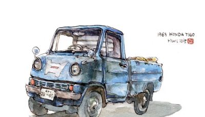 台湾速写艺术家mars钢笔淡彩作品 - 图画吧TUHUABA