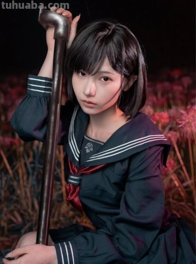 绝美后背！日本妹子cos《寂静岭f》深水雏子 - 图画吧TUHUABA