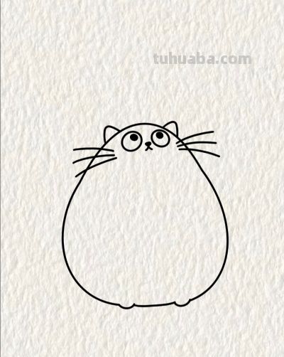 极简小猫咪丨画个简笔画分享 - 图画吧TUHUABA
